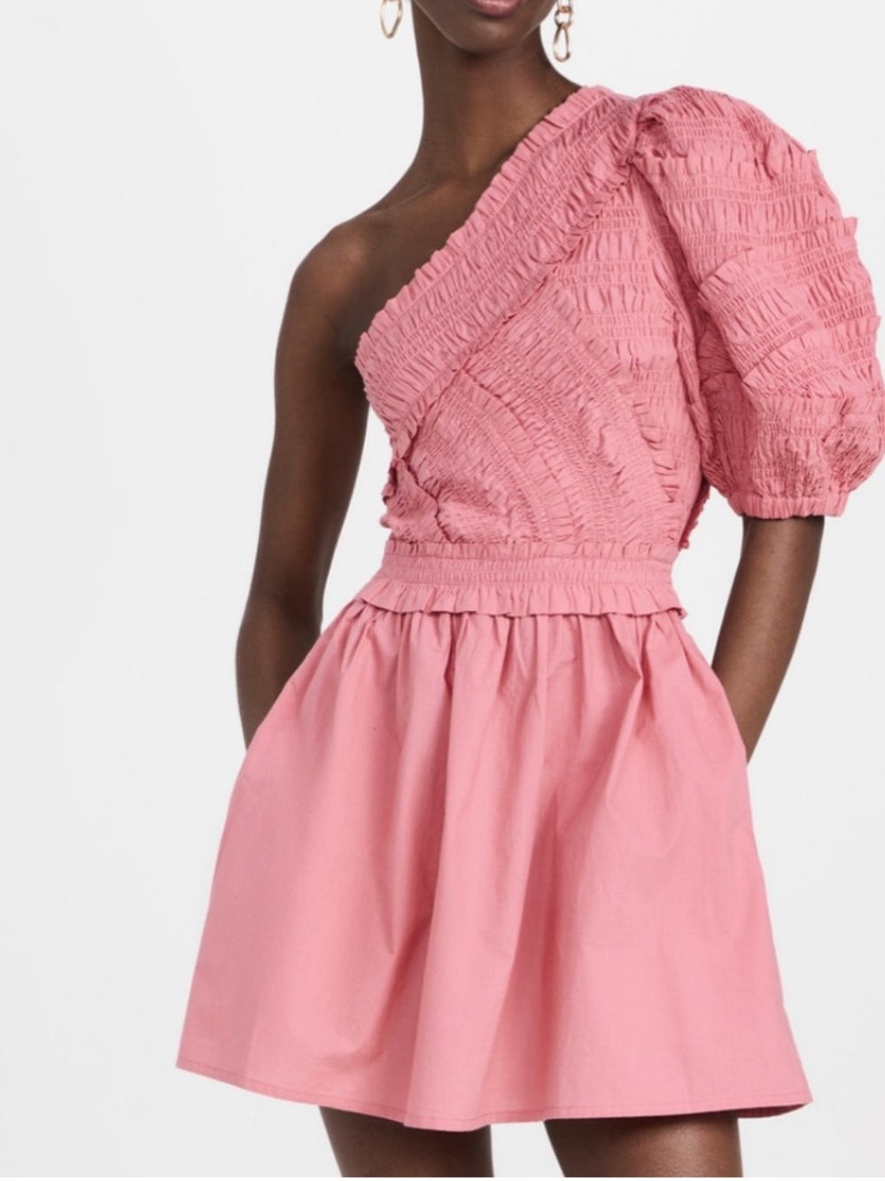 Sea New York Pink One Shouldered Mini Dress, Size XS, EUC